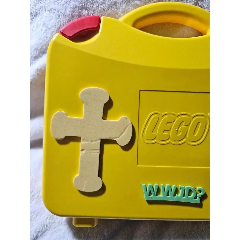 Lego Yellow & Orange Plastic Carrying Storage Case Dividers 9oz Of Mixed Legos